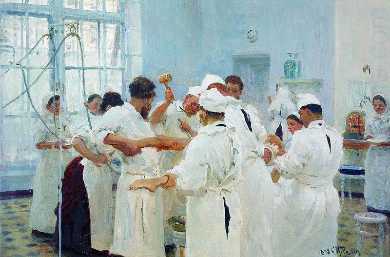 The Surgeon Evgueni Vasilievich Pavlov in the Operating Theater, Ilya Repin